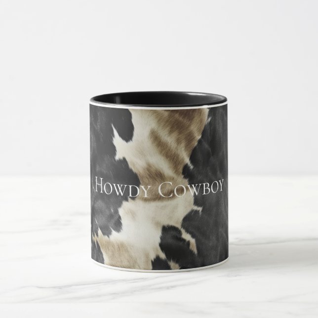 Black Champagne Gold Cowhide Tasse (Zentrum)