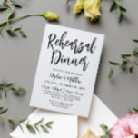 Black Charming Probe Dinner Einladung<br><div class="desc">Charmante Probe-Dinner Einladung mit schwarzen Schriftart auf weißem Hintergrund. Probe Dinner Einladung mit Ihren Namen in einem charmanten schwarzen Skript.</div>