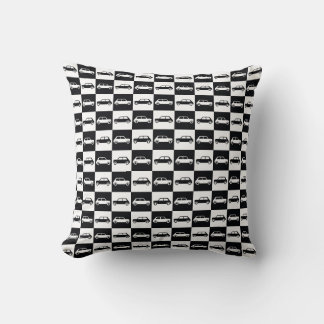 Black Checkerboard Mini Cooper Kissen