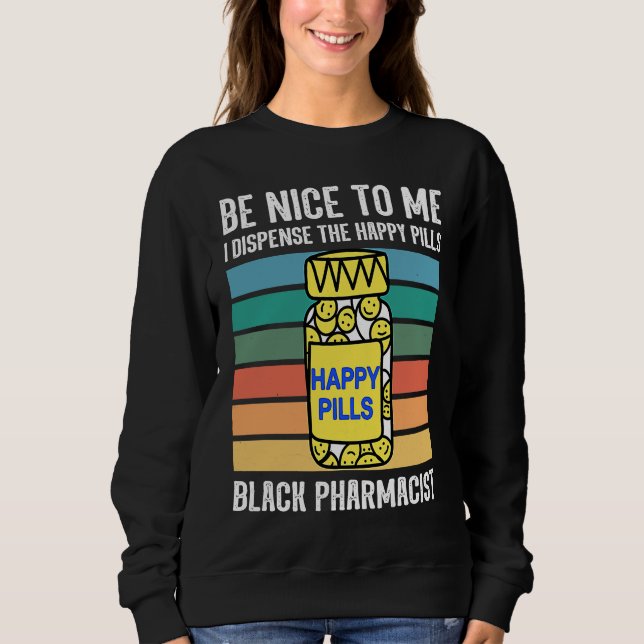 Black chemist pharmacist tech African American pha Sweatshirt (Vorderseite)