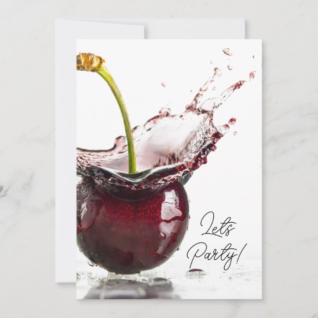 Black Cherry-Party Einladung (Vorderseite)
