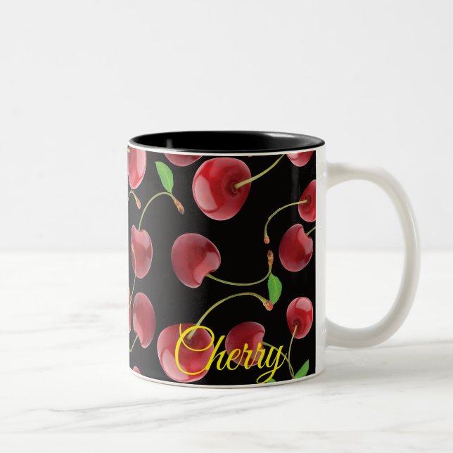 Black Cherry-Tasse Zwei-Ton-Kaffee-Tasse Zweifarbige Tasse (Rechts)