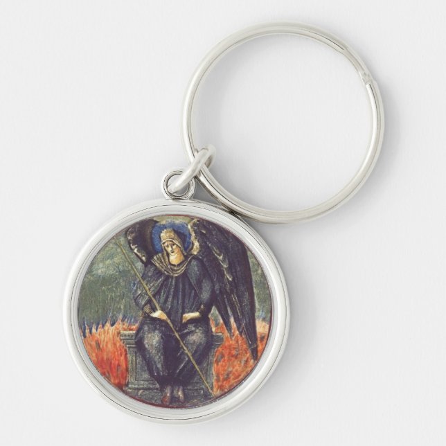 Black Cherubim Engel Schlüsselanhänger (Vorne)