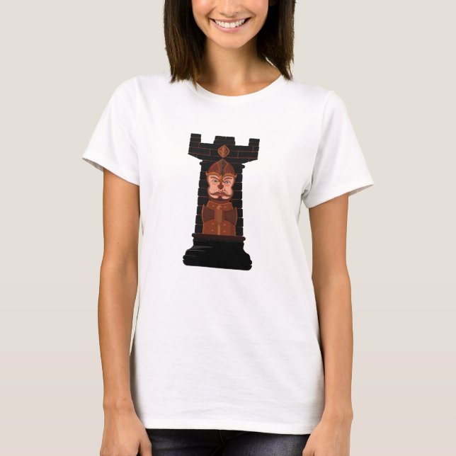 Black Chess Rook T - Shirt (Vorderseite)