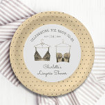 Black Chic Lace Watercolor Lingerie Brautparty Pappteller<br><div class="desc">Black Chic Lace Watercolor Lingerie Brautparty Paper Tellers Tableware bietet elegante Black-Spitzen-Bars mit personalisiertem Dessous-Party,  Panty-Party oder Brautparty in elegantem Skript. Personalisieren Sie den Text durch Bearbeiten in den bereitgestellten Textfeldern. Erstellt von ©Evco Studio www.zazzle.com/store/evcostudio</div>