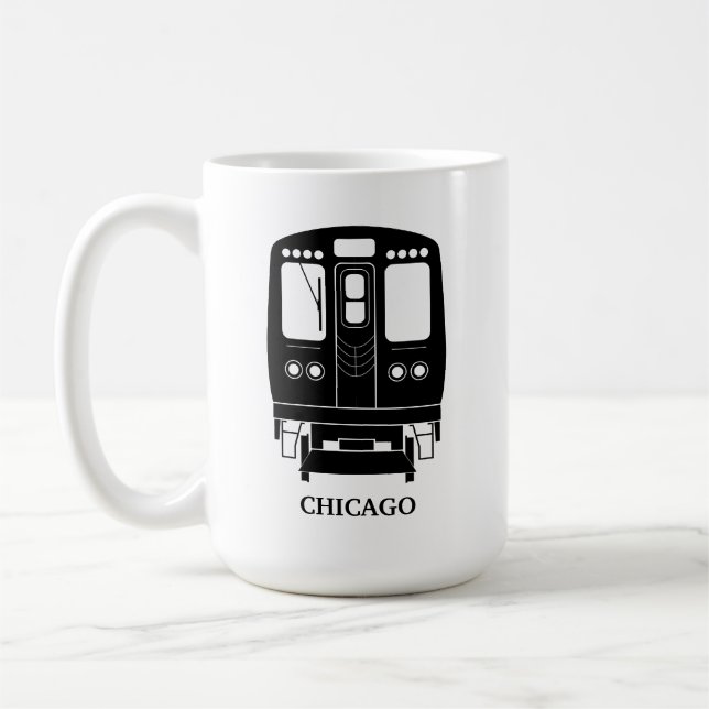 Black Chicago "L" Profil Kaffeetasse (Links)