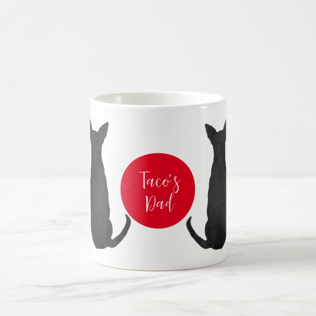 Black Chihuahua für Vater Kaffeetasse (Mittel)
