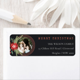 Black Christmas Circle Foto Poinsettia Adresse