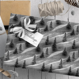 Black Christmas Pattern#10 ID1009 Geschenkpapier