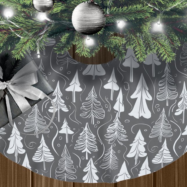 Black Christmas Pattern#6 ID1009 Polyester Weihnachtsbaumdecke (Von Creator hochgeladen)