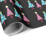 Black Christmas Pink & Blue Trees Wrapping Paper Geschenkpapier<br><div class="desc">Weihnachts-Wrapping Paper Etwas für jeden bietet maßgeschneiderte personalisierte Artikel speziell für Sie entworfen, um die Schönheit Ihrer Zuhause oder einer geliebten zu verbessern. Dieses einzigartig gestaltete Packpapier wird Ihre Freunde und Familie beeindrucken. Es wird Ihr Urlaubsgeschenk Verpackung phantastisch machen. Die Kinder werden gerne ihre Weihnachtsgeschenke aufmachen und dem Weihnachtsbaum ein...</div>