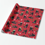 Black Christmas Poodles Red Wrapping Paper Geschenkpapier<br><div class="desc">Niedliche Weihnachtspoodle Hunde in festlichen Urlaubssoutien. Weihnachtsmannmützen,  Geweihe,  Pullover,  Ziergegenstände und Konservenpapier.</div>