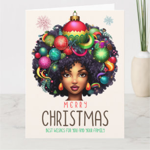 Black Christmas Sista Melanin Queen Women Xmas Karte