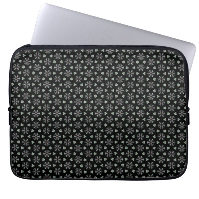 Black Circle Delight Laptop Bag Laptopschutzhülle (Vorderseite)