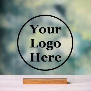 Black Circle Ihr Logo für Geschäftsvorlagen hier Acrylschild