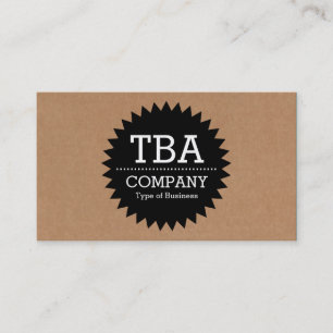 Black Circle Star v2 - Faltschachtel Visitenkarte