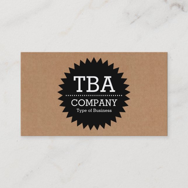 Black Circle Star v2 - Faltschachtel Visitenkarte (Vorderseite)