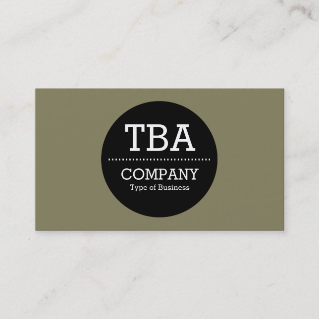 Black Circle v2 - 847f5d Visitenkarte (Vorderseite)