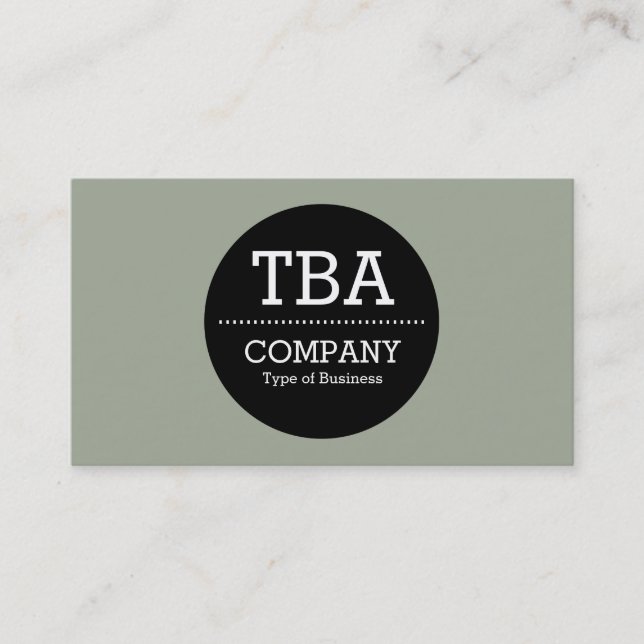 Black Circle v2 - Warm grau Visitenkarte (Vorderseite)