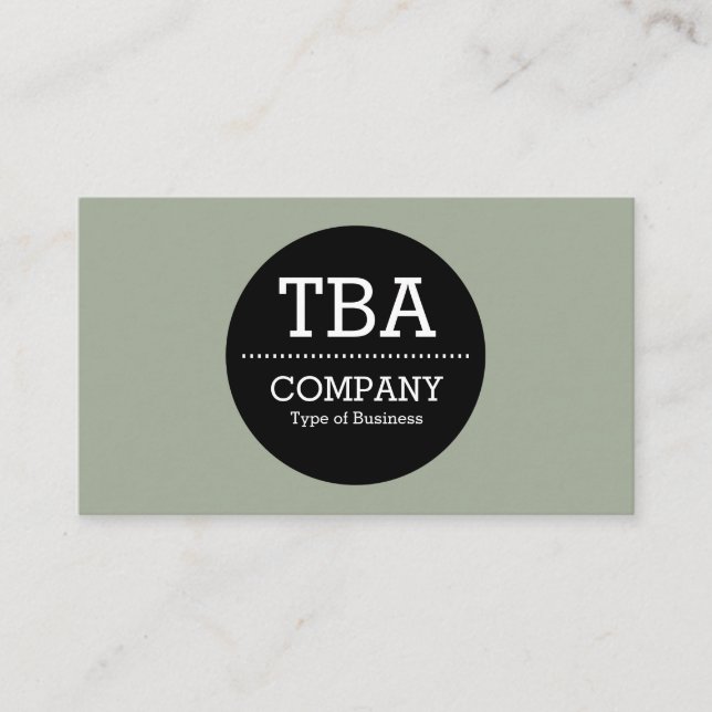 Black Circle v2 - Warm grau Visitenkarte (Vorderseite)