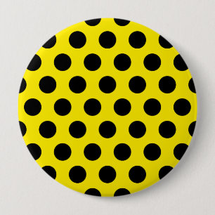 Black Circles on Yellow Background Button