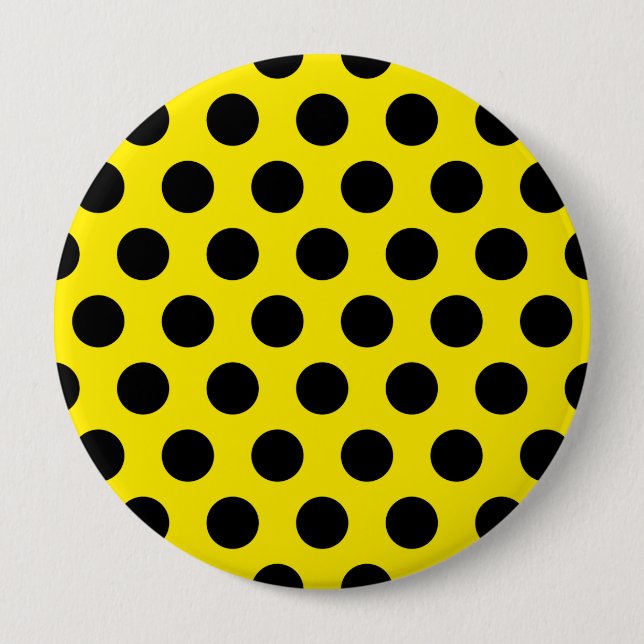 Black Circles on Yellow Background Button (Vorderseite)