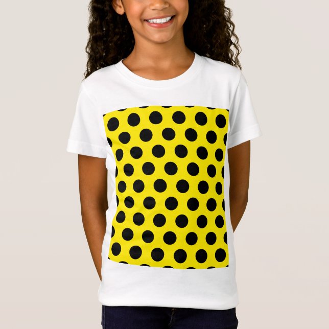 Black Circles on Yellow Background T-Shirt (Vorderseite)