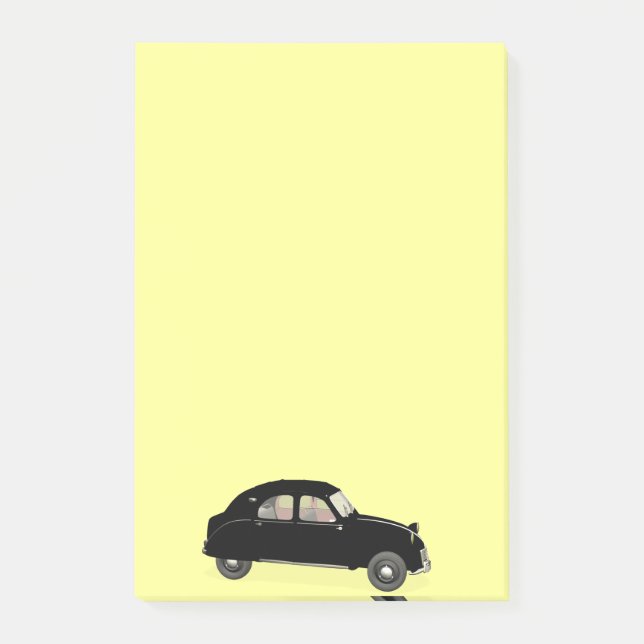 Black Citroen 2CV Post-it Klebezettel (Vorderseite)