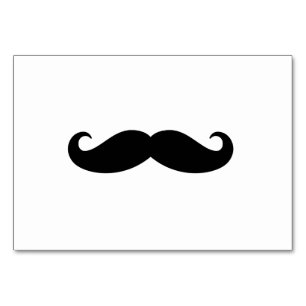 Black Classic Mustache Simple Bushy Mustache Hair Tischnummer