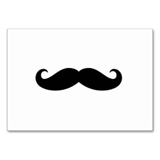 Black Classic Mustache Simple Bushy Mustache Hair Tischnummer