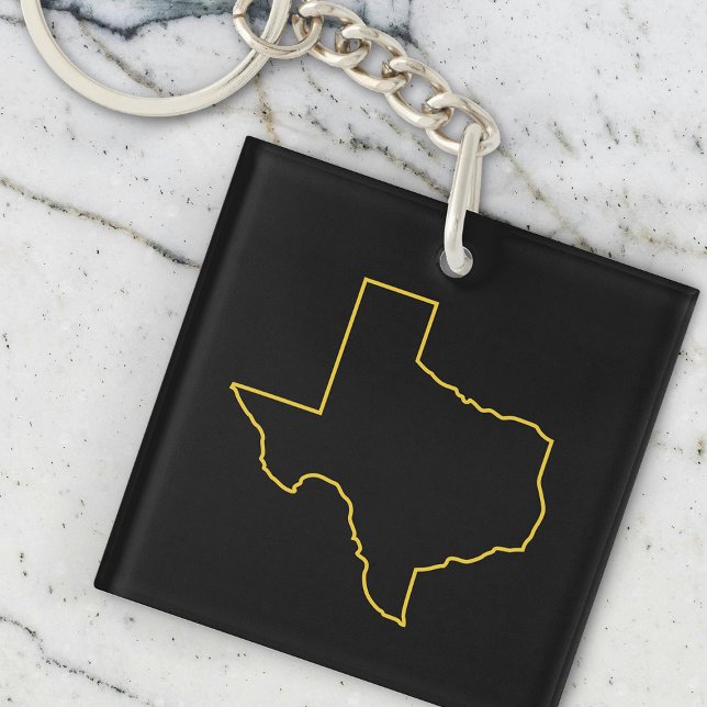 Black Classic Texas Key Chain Schlüsselanhänger (Von Creator hochgeladen)