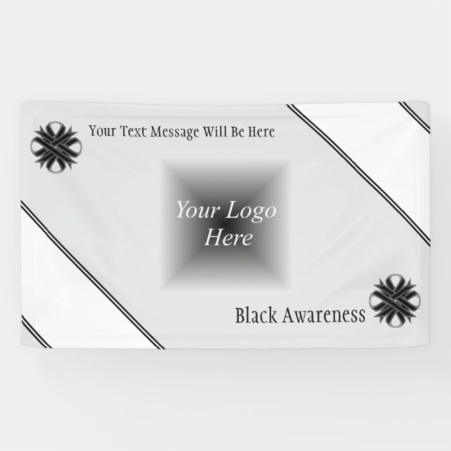 Black Clover Ribbon von Kenneth Yoncich Banner (Horizontal)