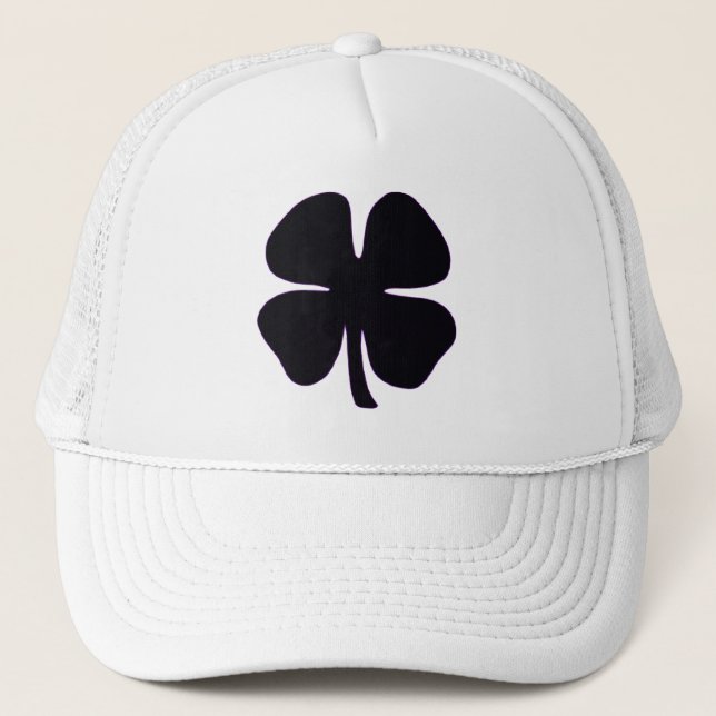 Black Clover white foam trucker hat Truckerkappe (Vorderseite)