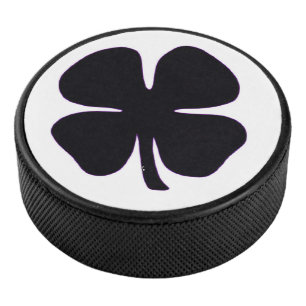 Black Clover White Hockey Puck