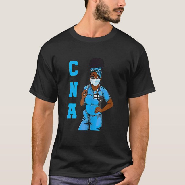 Black CNA Magic Afro Girl Pride T-Shirt (Vorderseite)