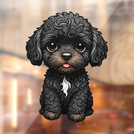 Black Cockapoo Fensteraufkleber