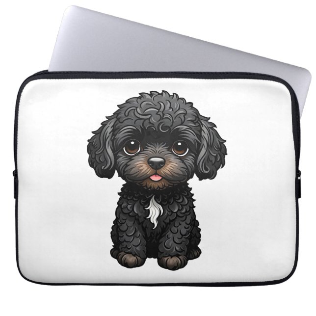 Black Cockapoo Laptopschutzhülle (Vorderseite)