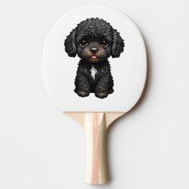 Black Cockapoo Tischtennis Schläger
