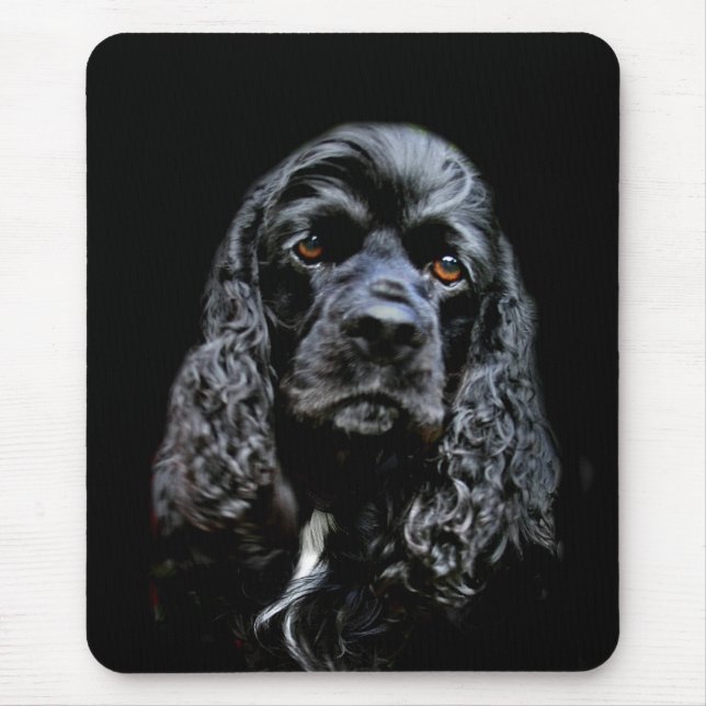 Black Cocker Spanel Mousepad (Vorne)