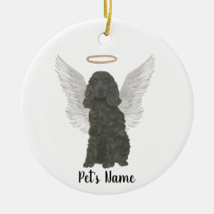 Black Cocker Spaniel Sympathie Gedenken  Keramik Ornament