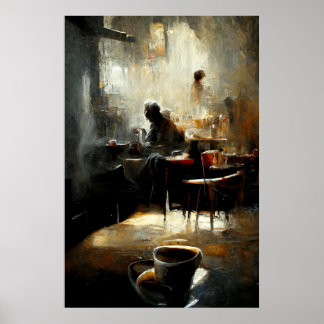Black Coffee Jazz Inspiriert Malerei Poster