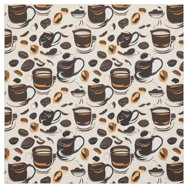Black Coffee Oil Paint Pattern Stoff (Muster)
