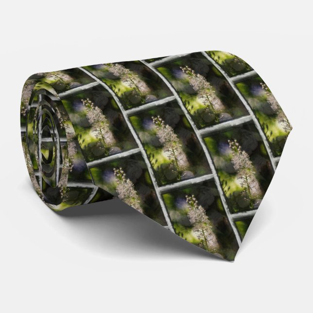 Black Cohosh Wildblume Neck Tie Krawatte (Gerollt)