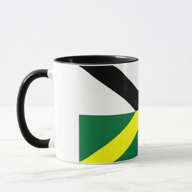 Black Combo Tasse mit der Flagge von Monterey, USA (Links)