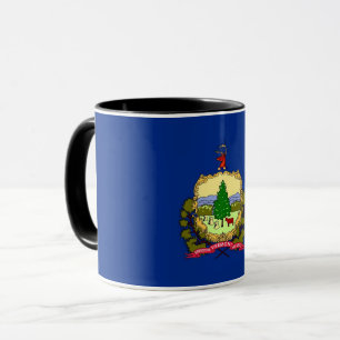 Black Combo Tasse mit der Flagge von Vermont, USA