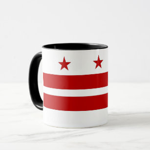 Black Combo Tasse mit Flagge von Washington DC, US