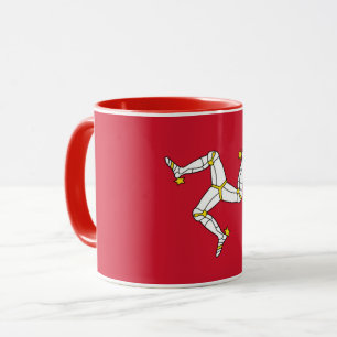 Black Combo Tasse mit Isle Of Man flagge, Vereinig