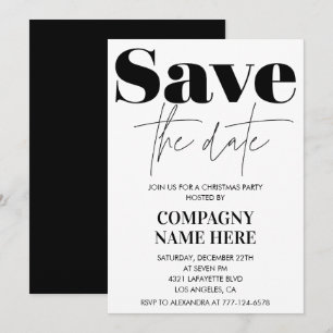 Black Company Weihnachts-Party Save the Date Einladung