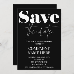 Black Company Weihnachtseinladungen Save the Date Einladung