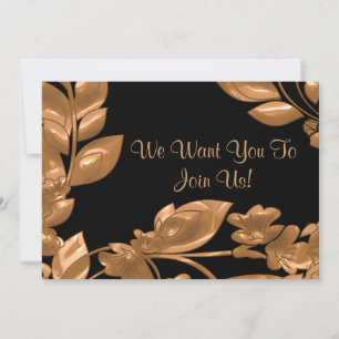Black & Copper Garden Einladung